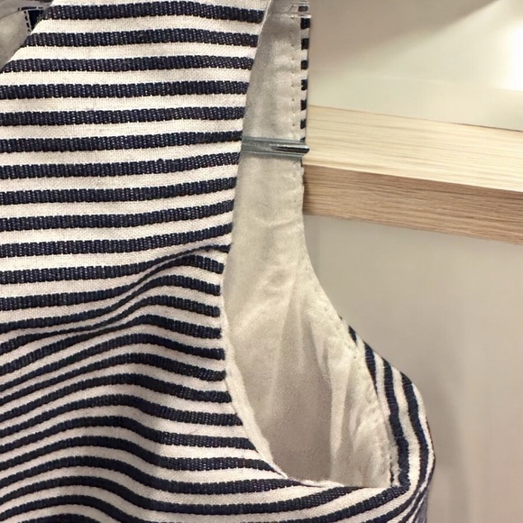 Janie and Jack Santorini Sunset 6-12 Months Navy/White Nautical Stripe Dress - Picture 4 of 8